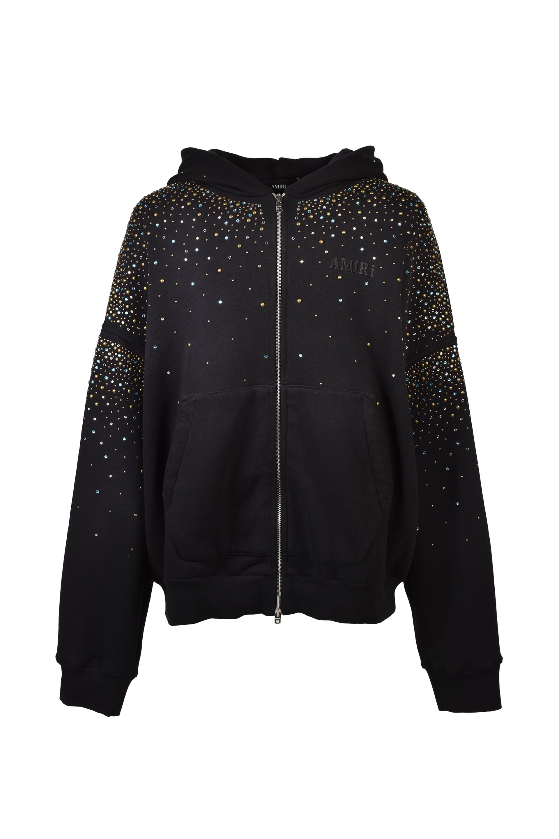 CRYSTALS OS ZIP UP HOODIE / BLK