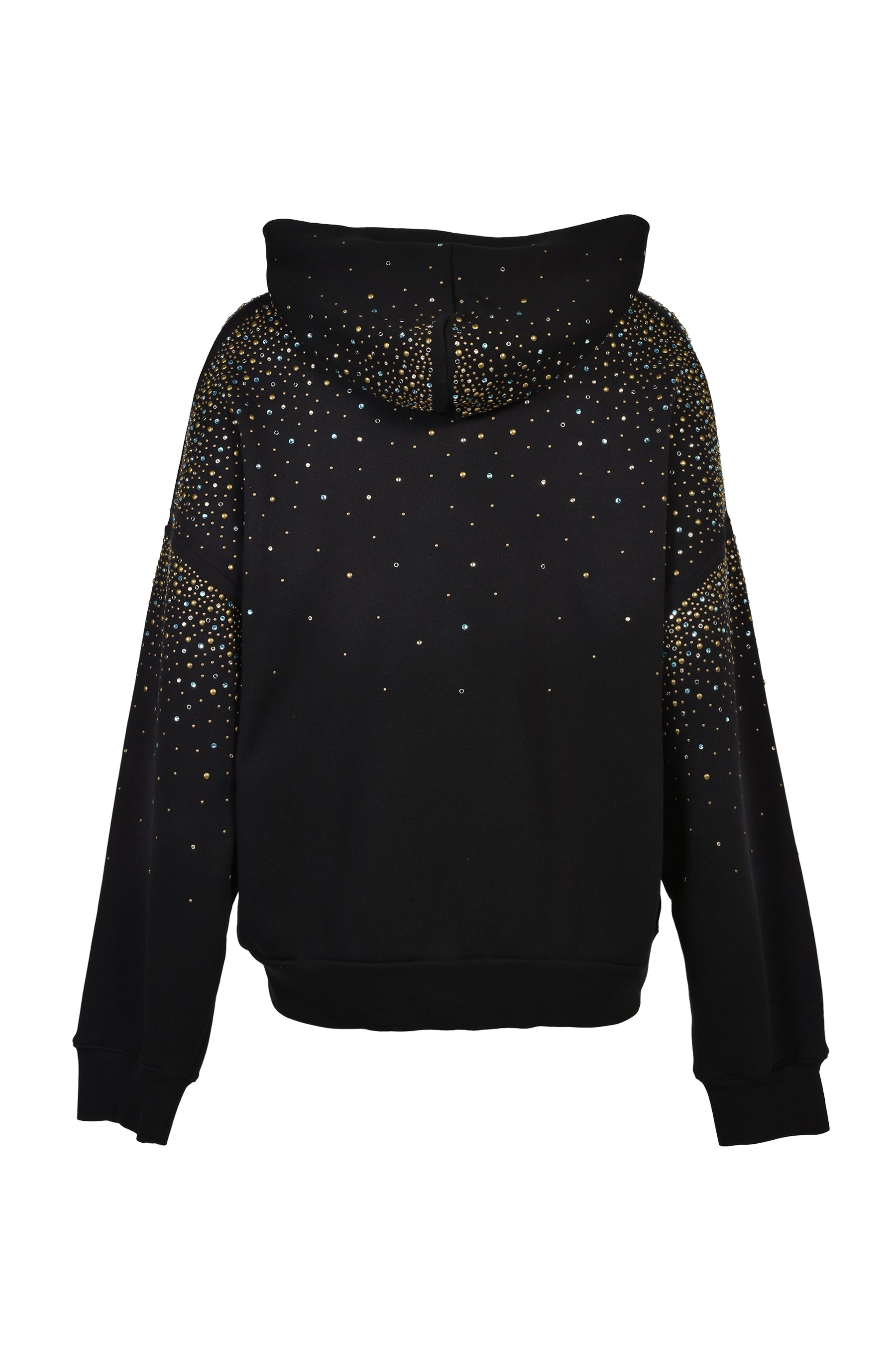 CRYSTALS OS ZIP UP HOODIE / BLK