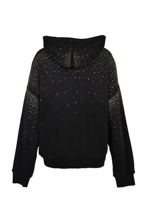 CRYSTALS OS ZIP UP HOODIE / BLK
