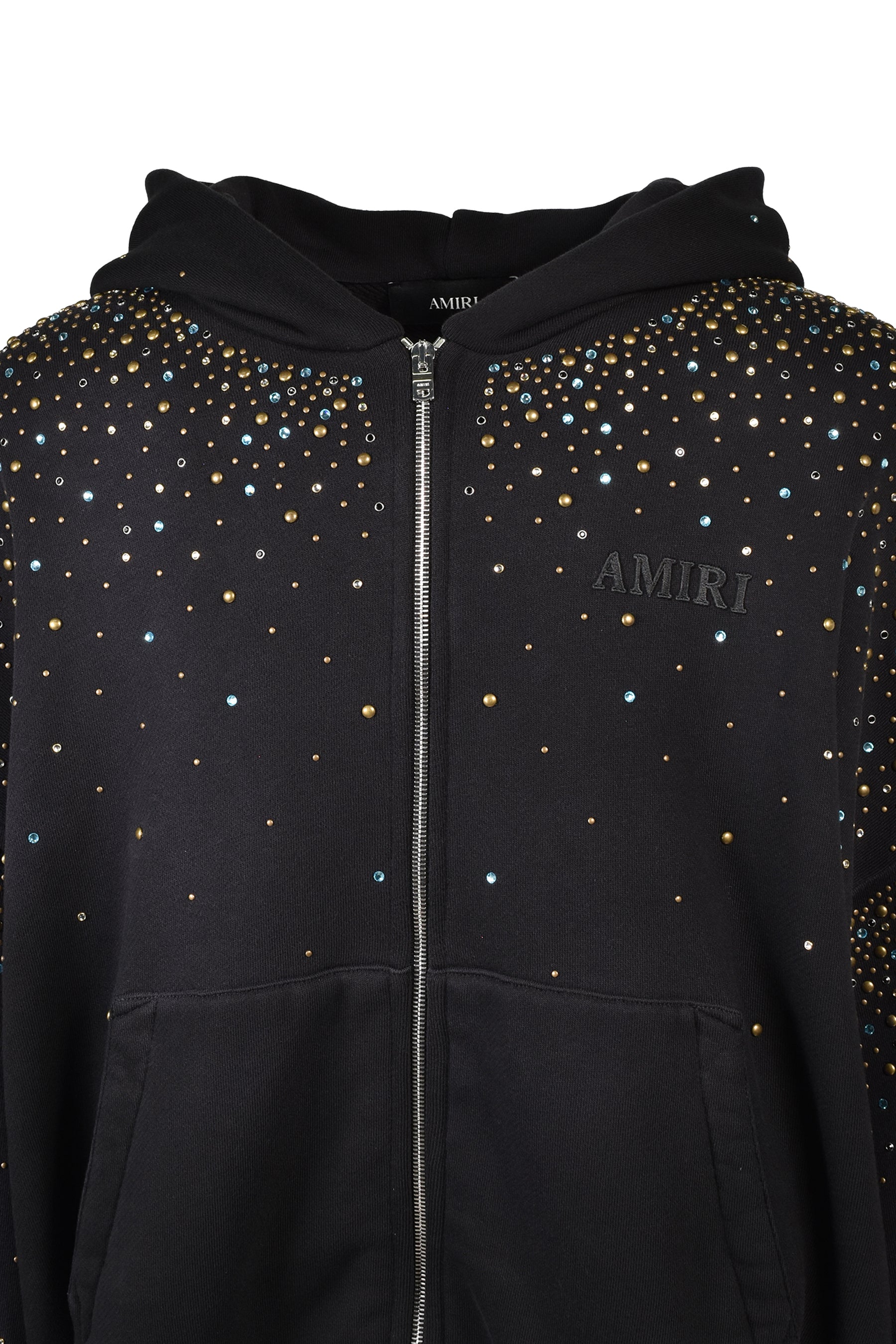 CRYSTALS OS ZIP UP HOODIE / BLK
