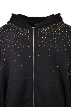 CRYSTALS OS ZIP UP HOODIE / BLK