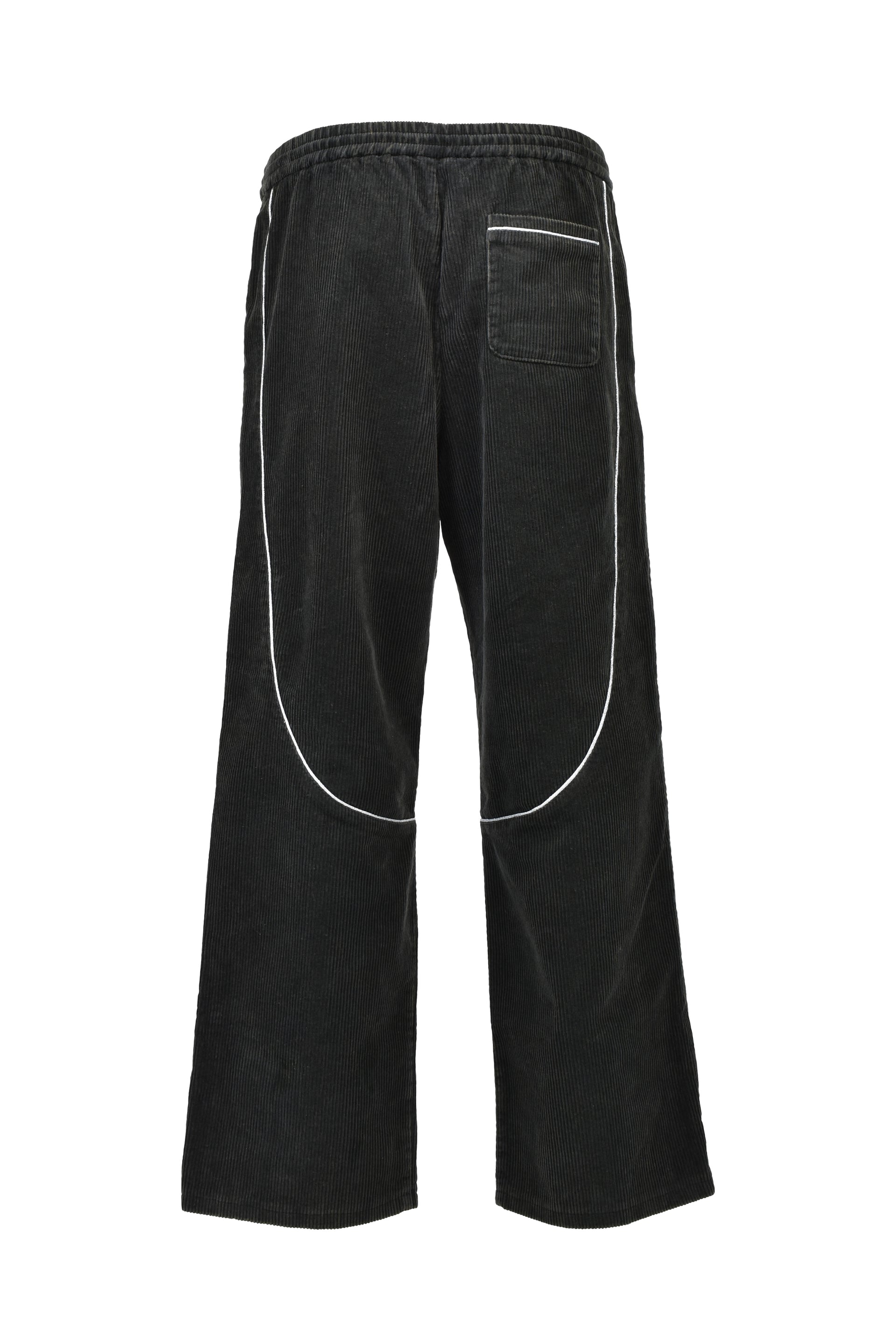 SCRIPT LOGO PIPING CORDUROY TRACK PANTS / BLK