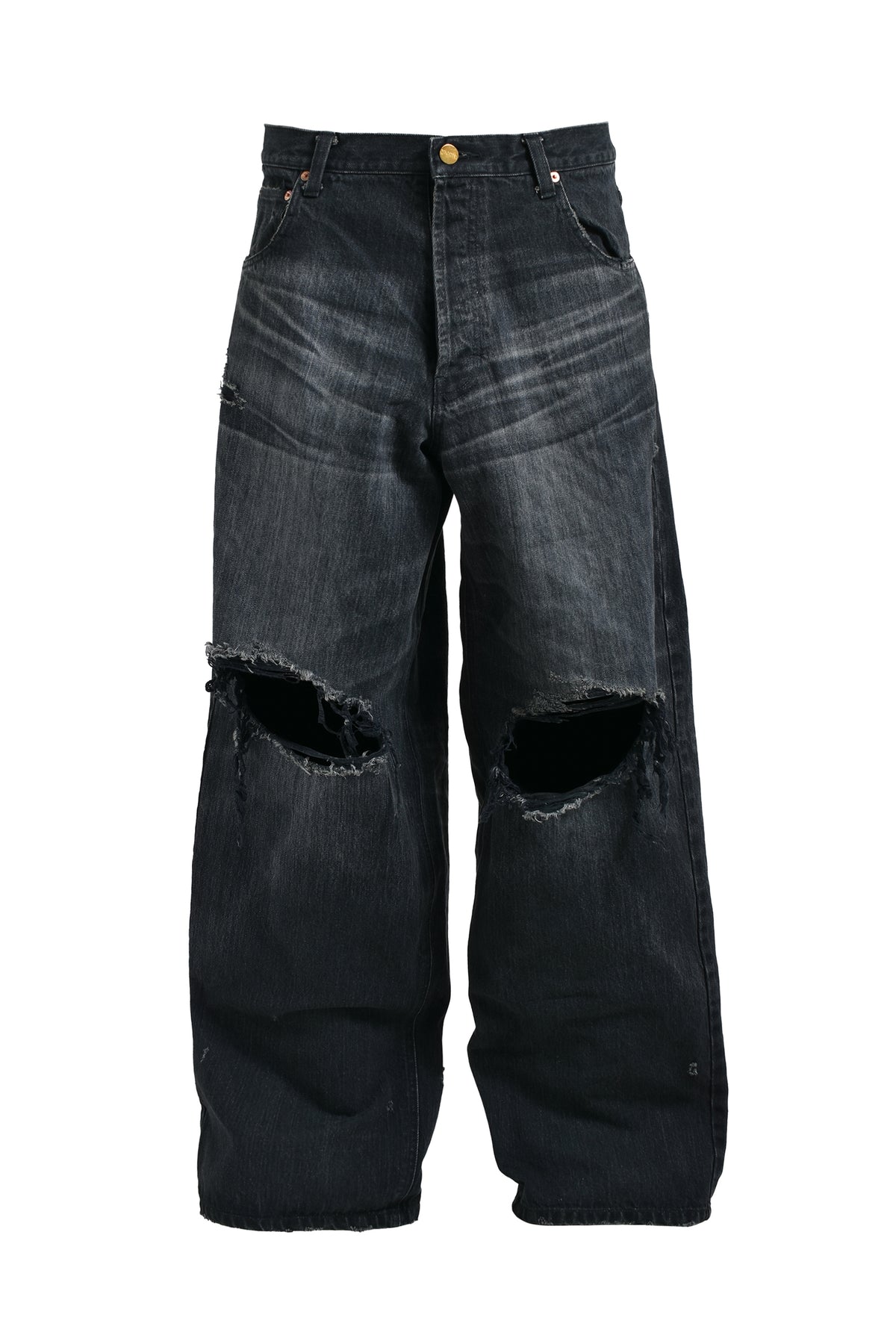 DENIM WIDE PANTS / BLK