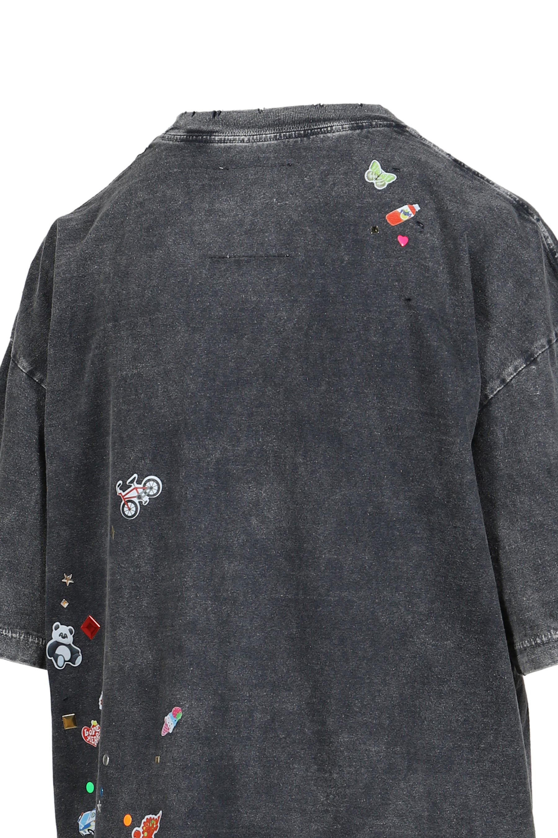 BLEACHED KIDS STICKER TEE / BLK