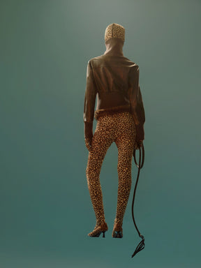 VINTAGE BIKER STYLE LEATHER JACKET / BRWN