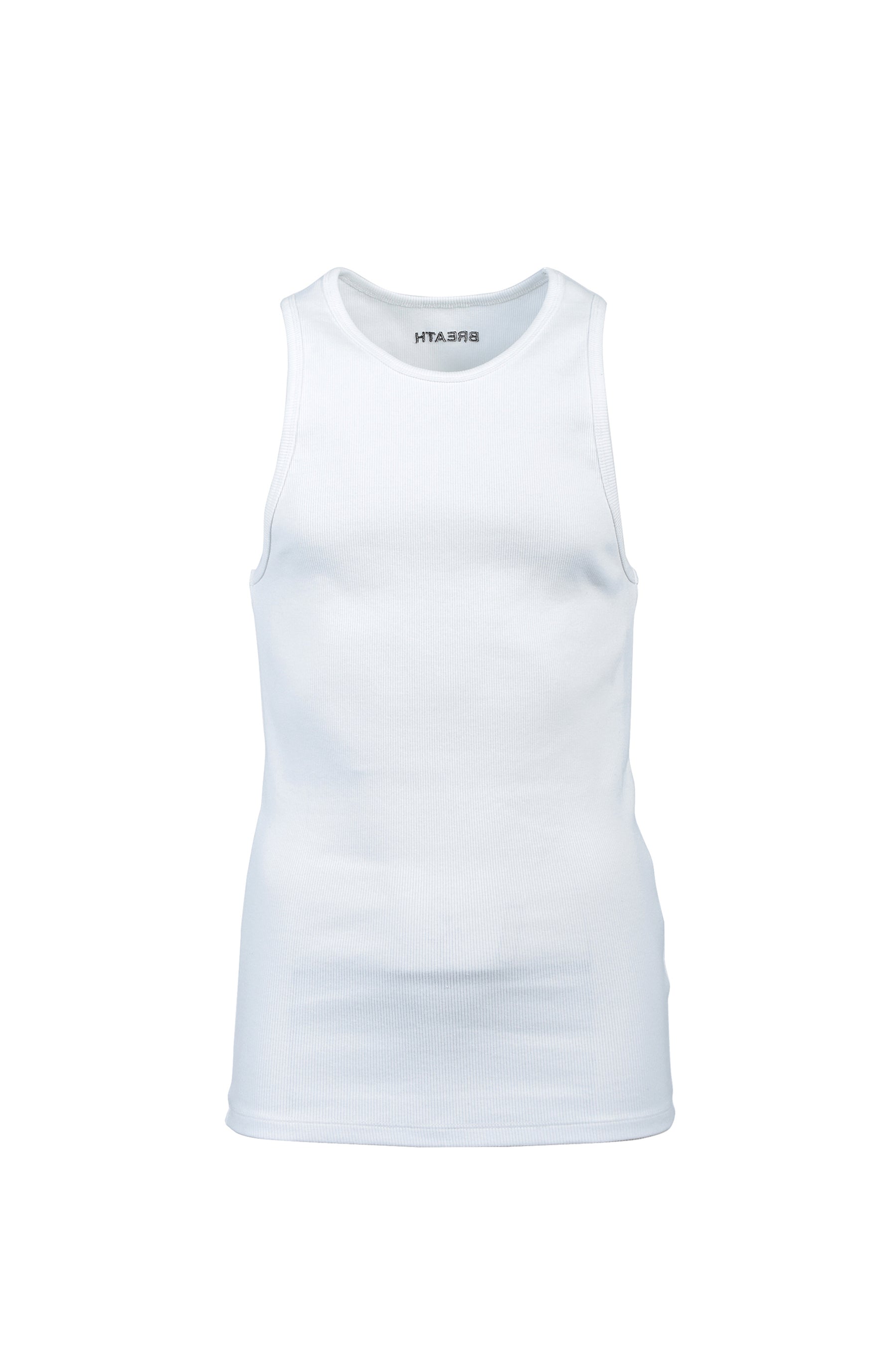 LOGO RIB TANK TOP / WHT