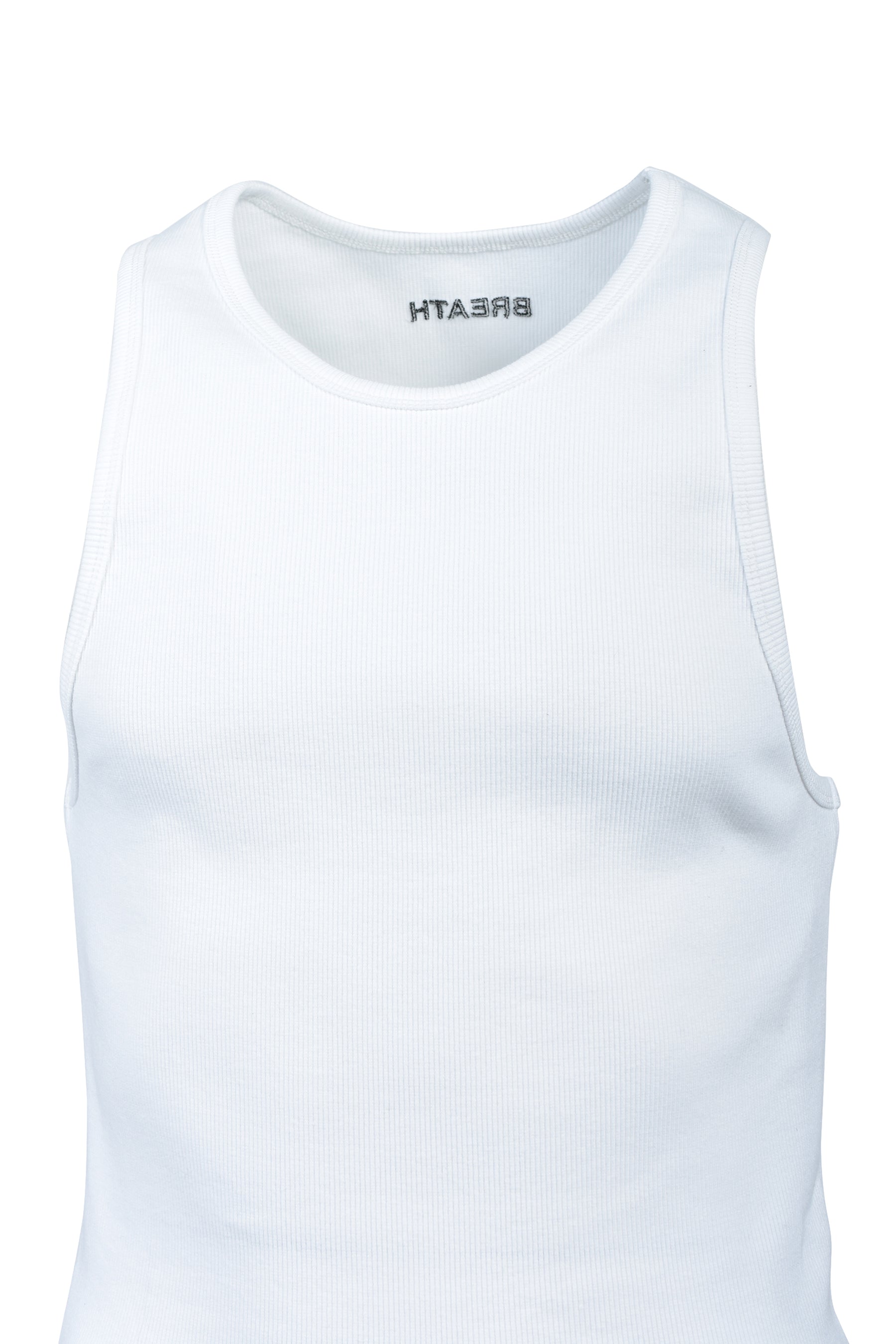 LOGO RIB TANK TOP / WHT