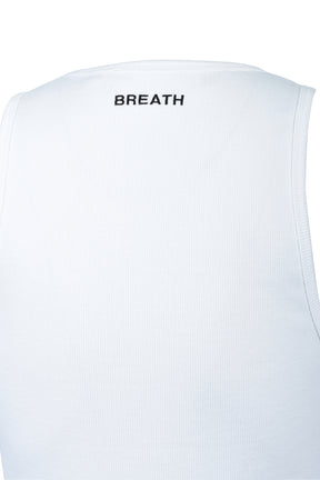 LOGO RIB TANK TOP / WHT