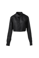 CROPPED OUTERSHIRT / BLK