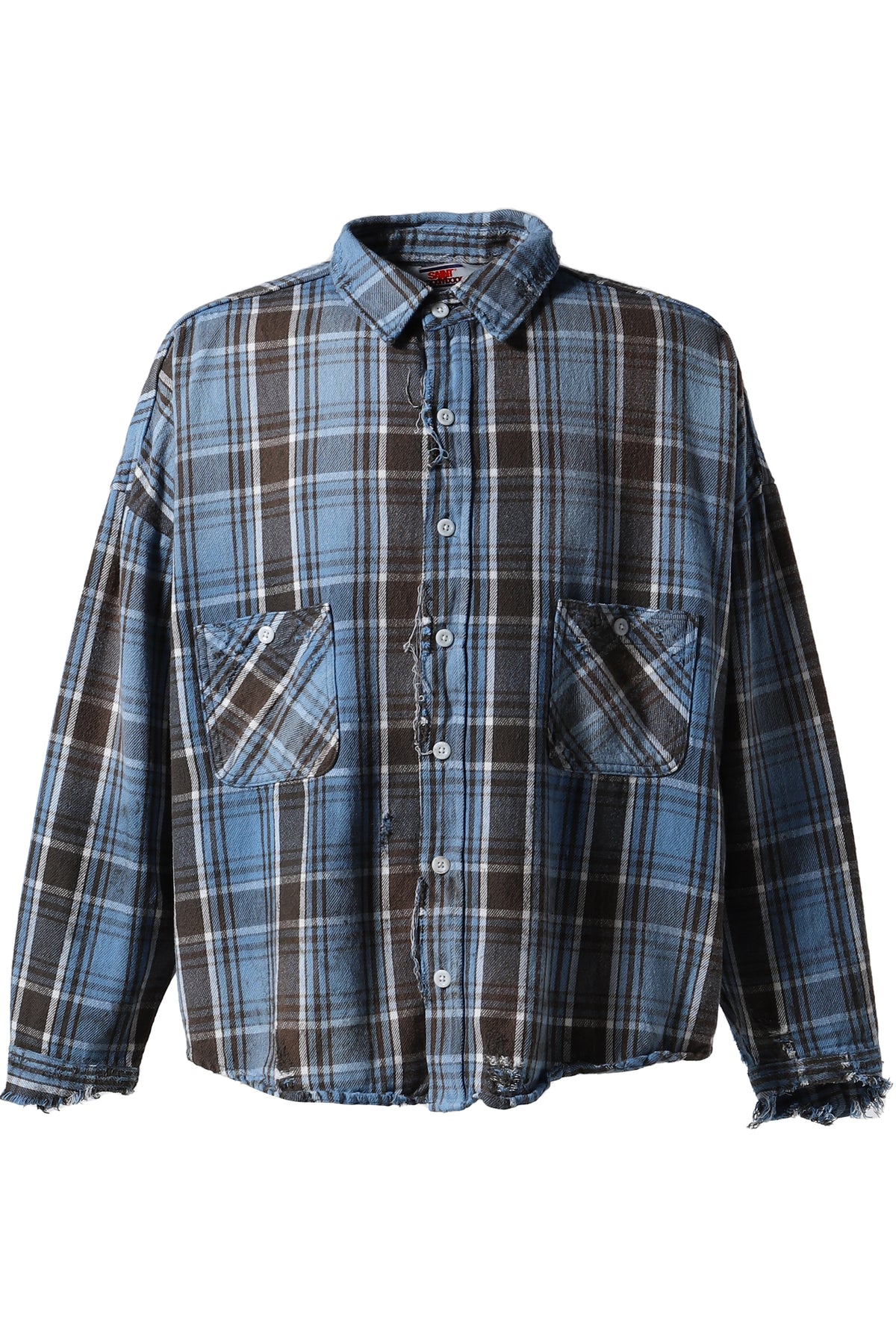 FRANNEL SHIRT+GRAY / BLU GRY