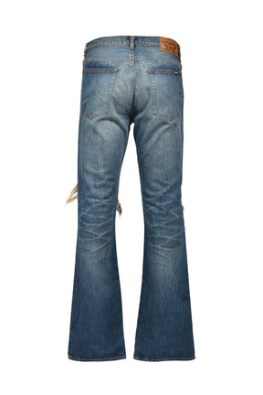 DISTRESSED SLIM BOOTCUT JEANS / IND