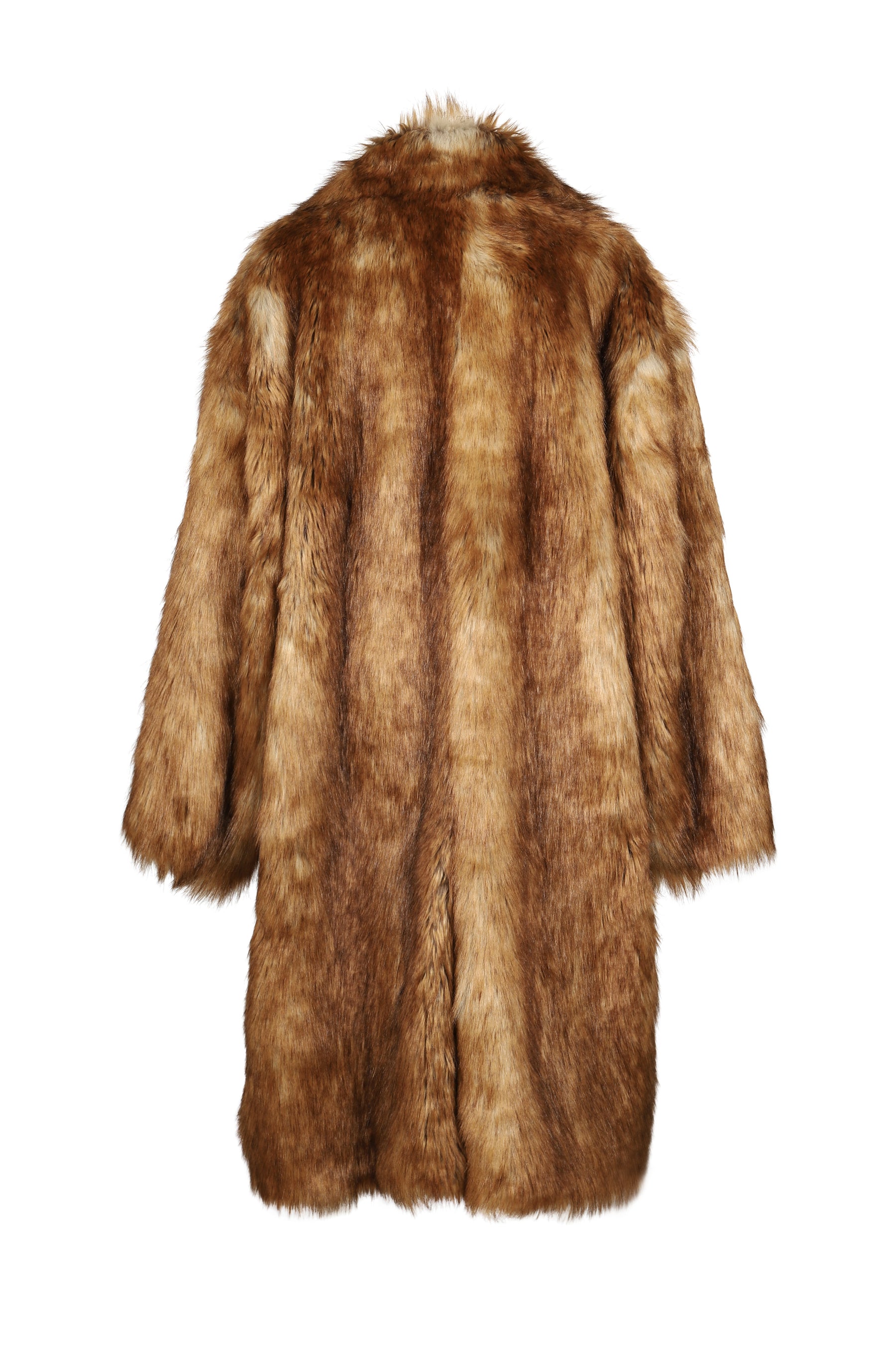 FAUX FUR LONG COAT / BRW