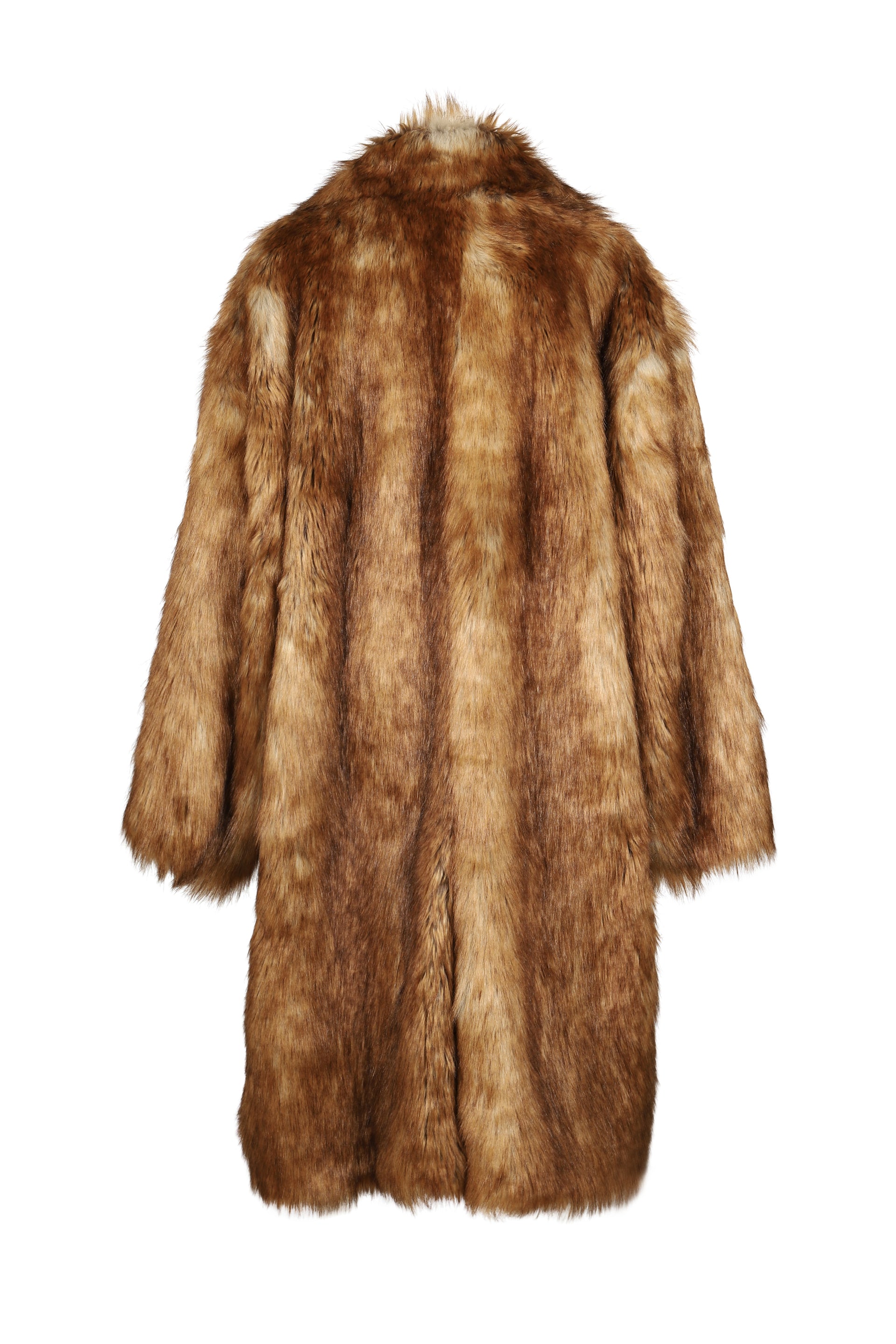 FAUX FUR LONG COAT / BRW