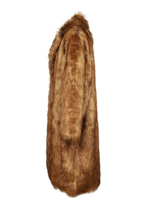 FAUX FUR LONG COAT / BRW