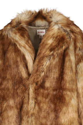 FAUX FUR LONG COAT / BRW