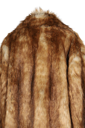 FAUX FUR LONG COAT / BRW