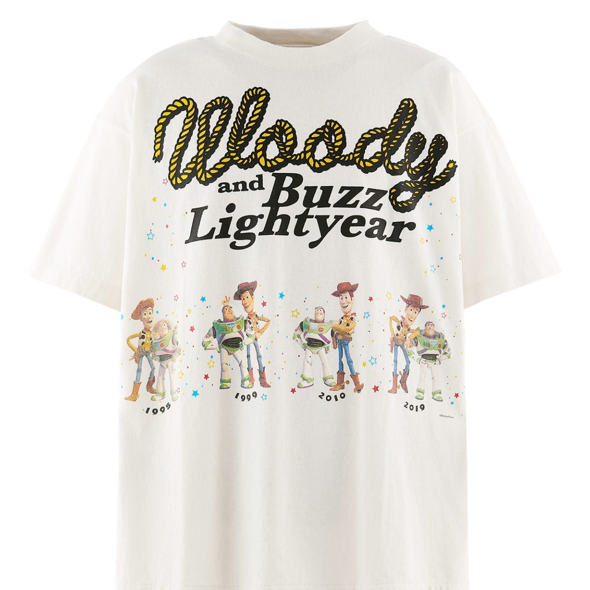 SAINT Mxxxxxx × TOY STORY PIXAR_SS T-SHIRT/WOODY&BUZZ / WHT - NUBIAN