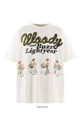 PIXAR_SS T-SHIRT/WOODY&BUZZ / WHT