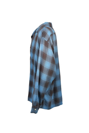 RAYON SHIRT/CHECK / BLU