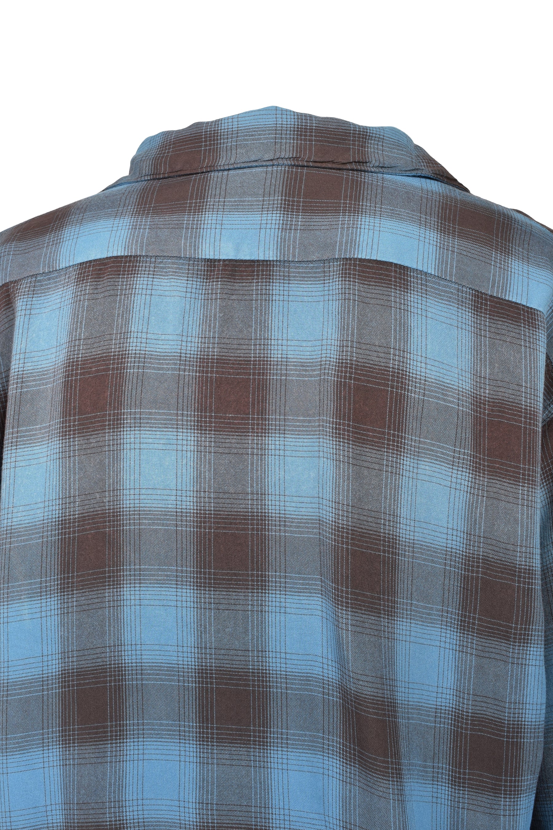 SAINT Mxxxxxx SAINT MICHAEL SS26 RAYON SHIRT/CHECK / BLU - NUBIAN
