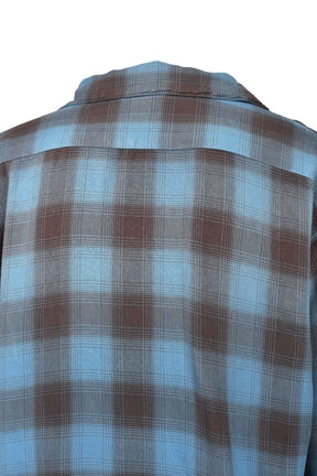 RAYON SHIRT/CHECK / BLU