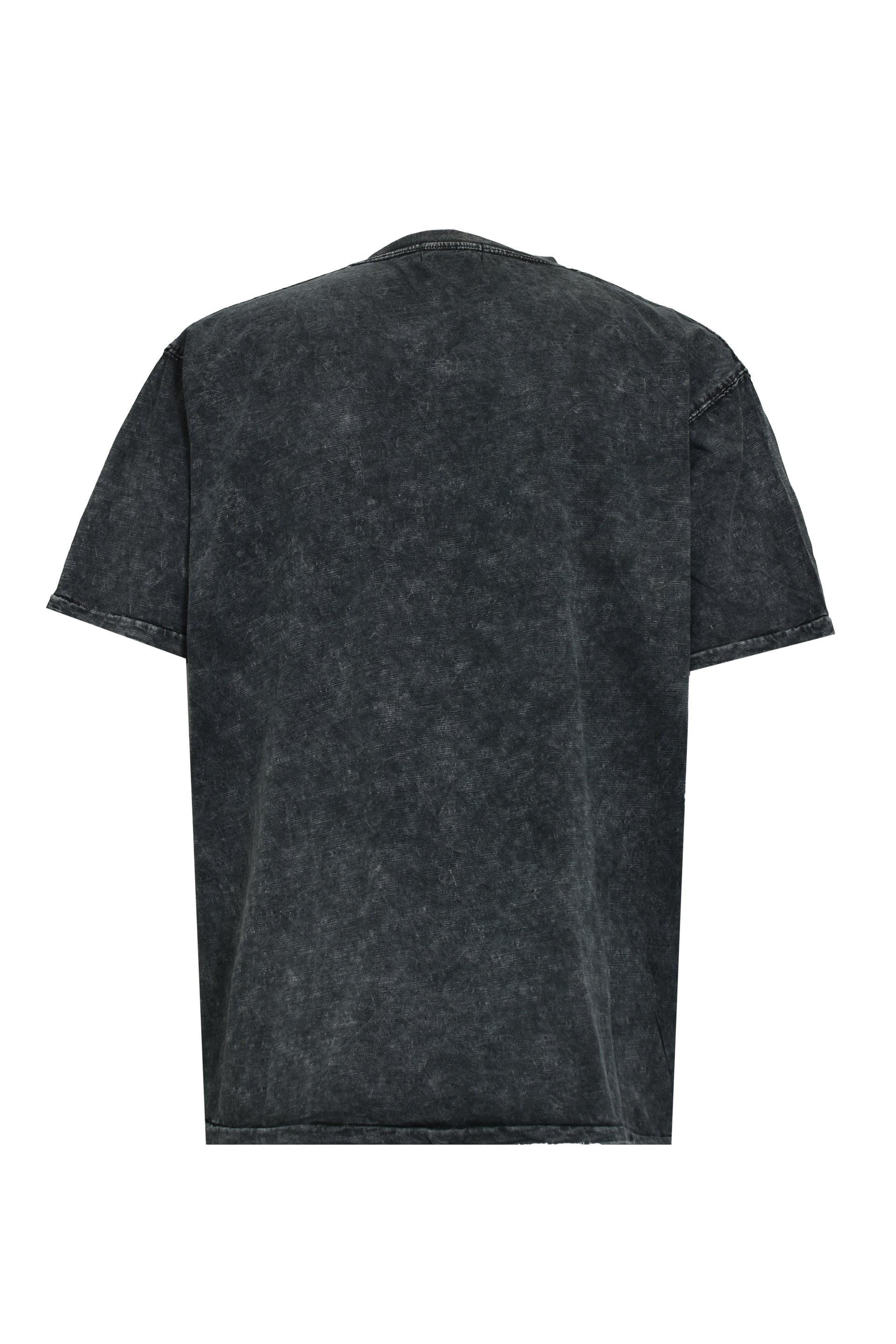 NECKLACE V NECK TEE / BLK