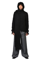 HOODED SCARF / BLK