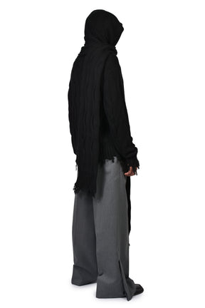 HOODED SCARF / BLK
