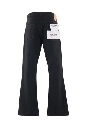 FLARE DENIM PANTS / BLK