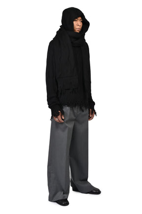 HOODED SCARF / BLK