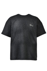 BREATH SCRIPT LOGO FADE RHINESTONE TEE / BLK