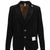 SWITCH FRONT CORDUROY BLAZER / BLK