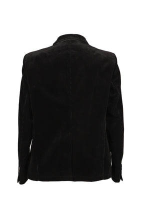 SWITCH FRONT CORDUROY BLAZER / BLK