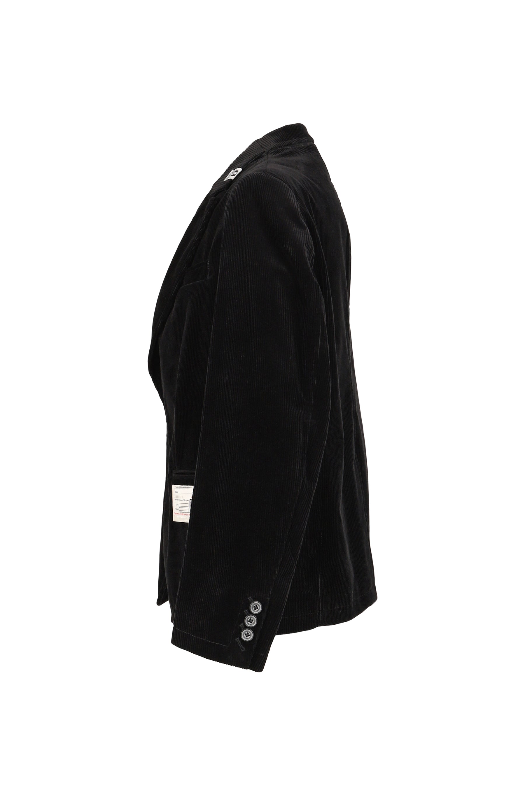 SWITCH FRONT CORDUROY BLAZER / BLK
