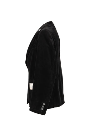 SWITCH FRONT CORDUROY BLAZER / BLK