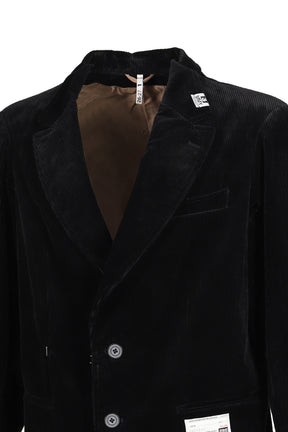 SWITCH FRONT CORDUROY BLAZER / BLK
