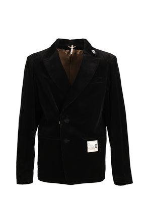 SWITCH FRONT CORDUROY BLAZER / BLK