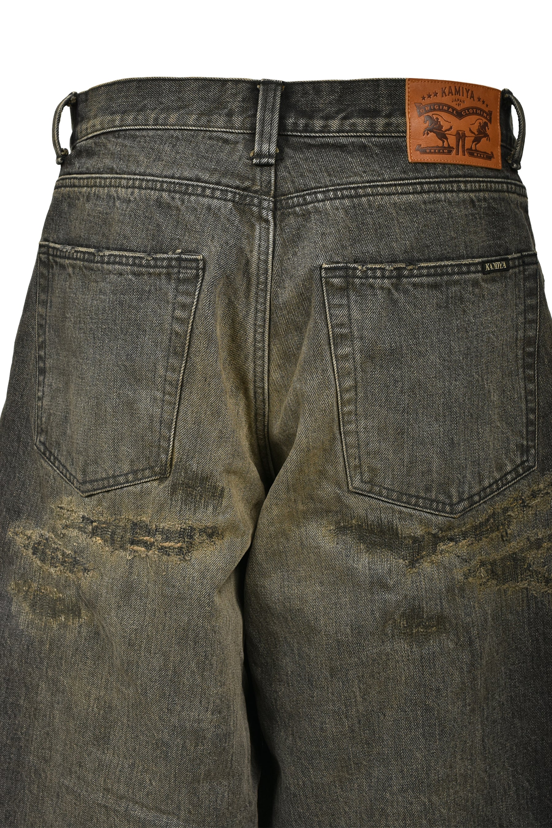 SUPER BAGGY REPAIRED JEANS / BLK