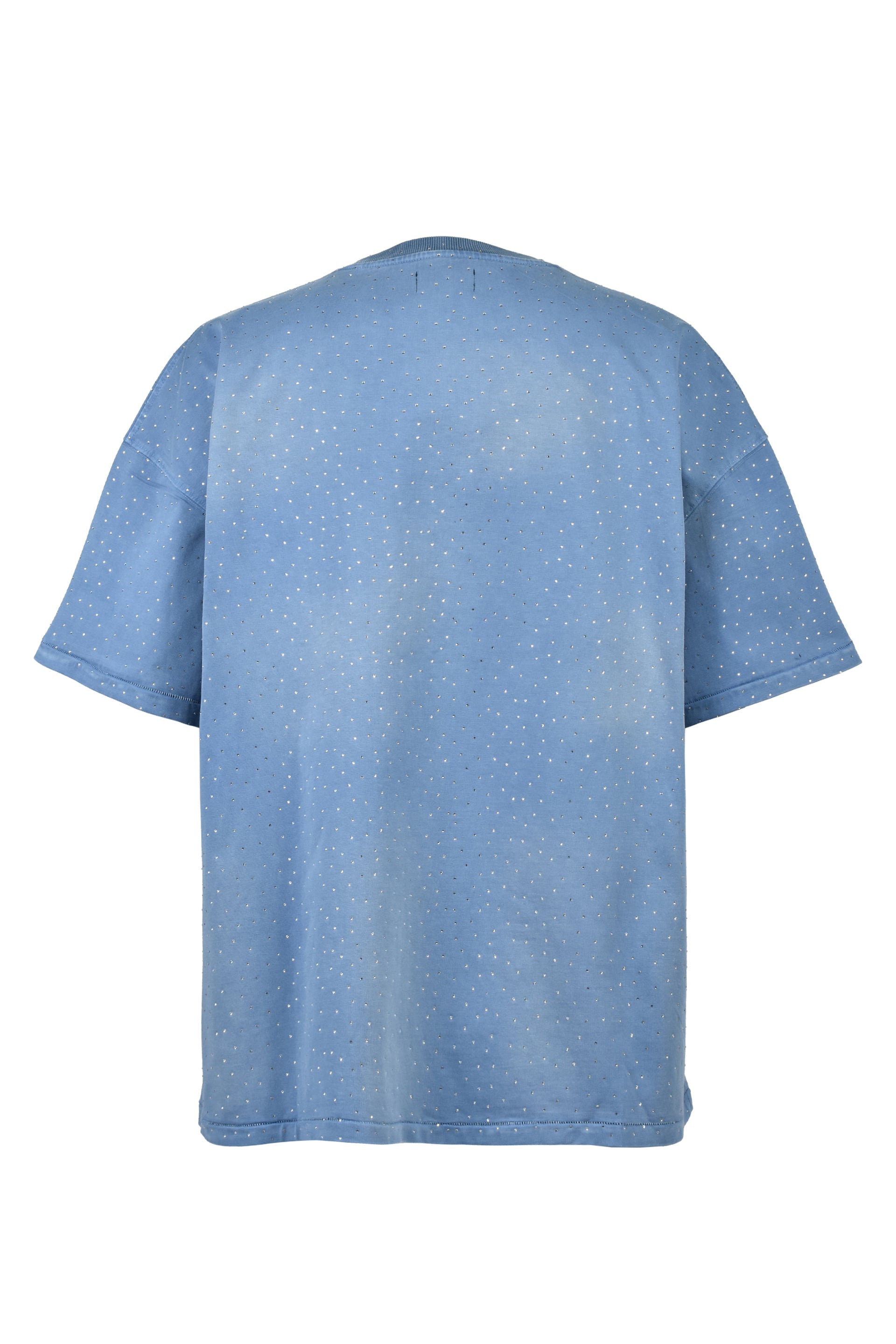 SCRIPT LOGO FADE RHINESTONE TEE / ICE