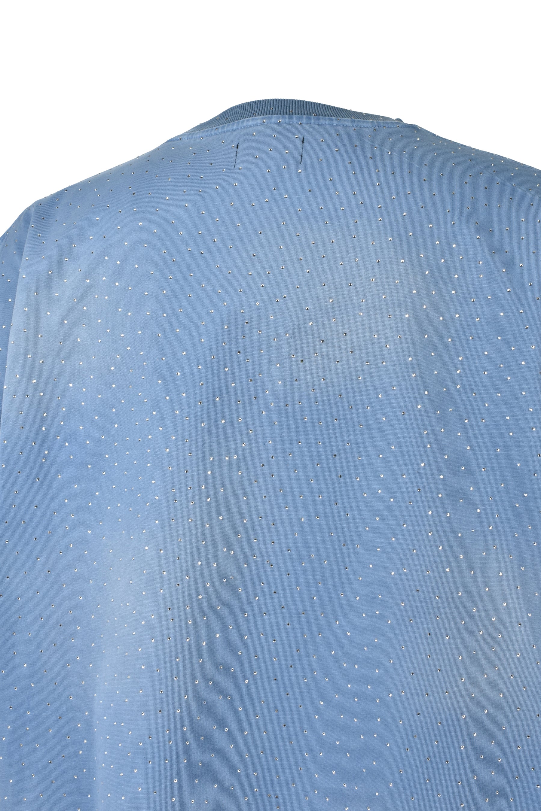 BREATH SCRIPT LOGO FADE RHINESTONE TEE / ICE