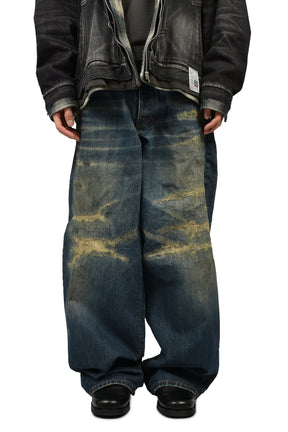 SUPER BAGGY REPAIRED JEANS / IND
