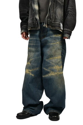 SUPER BAGGY REPAIRED JEANS / IND