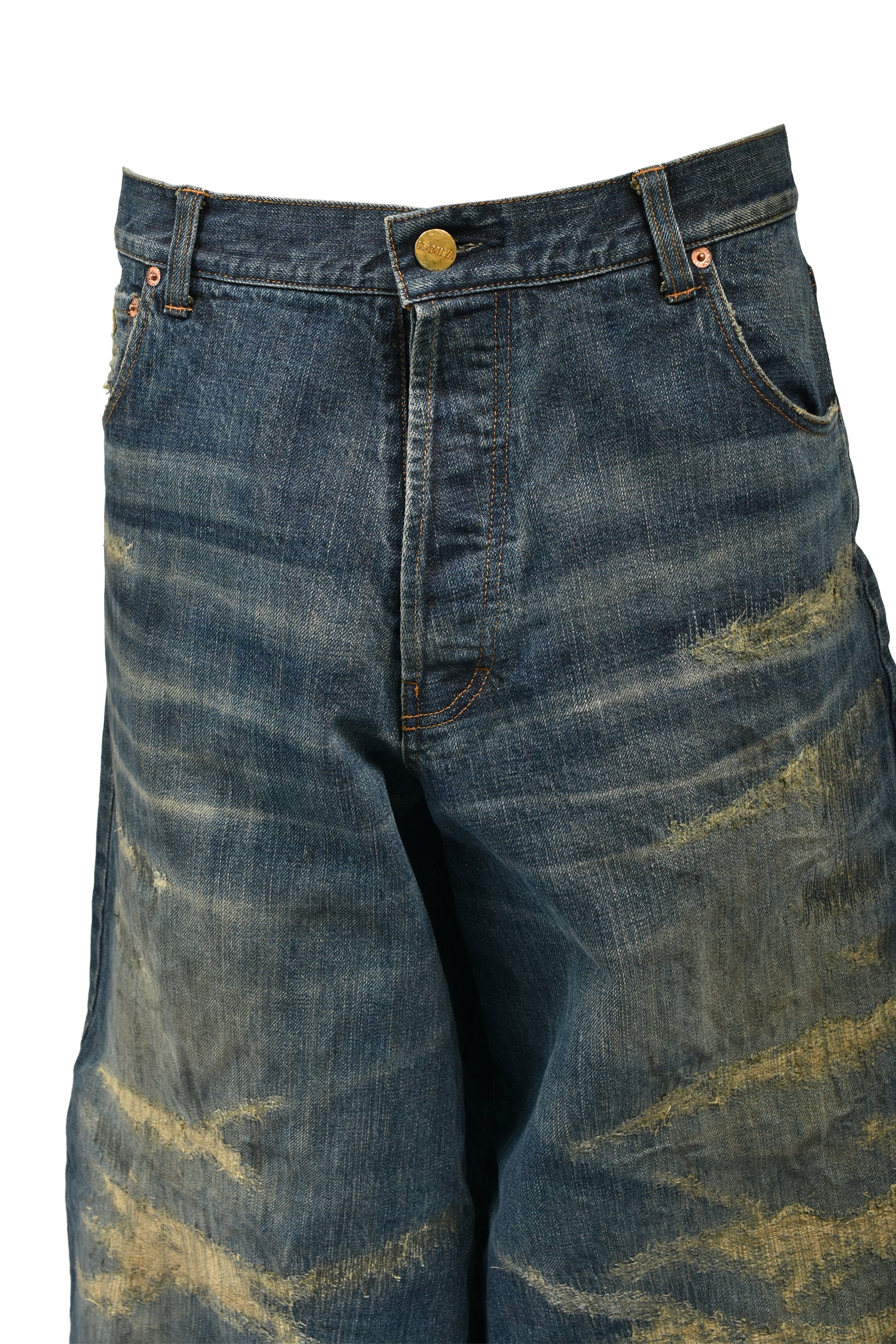 SUPER BAGGY REPAIRED JEANS / IND