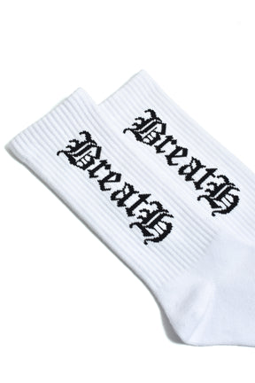 OLD ENGLISH LOGO SOCKS 2PACK / BLK&amp;WHT 