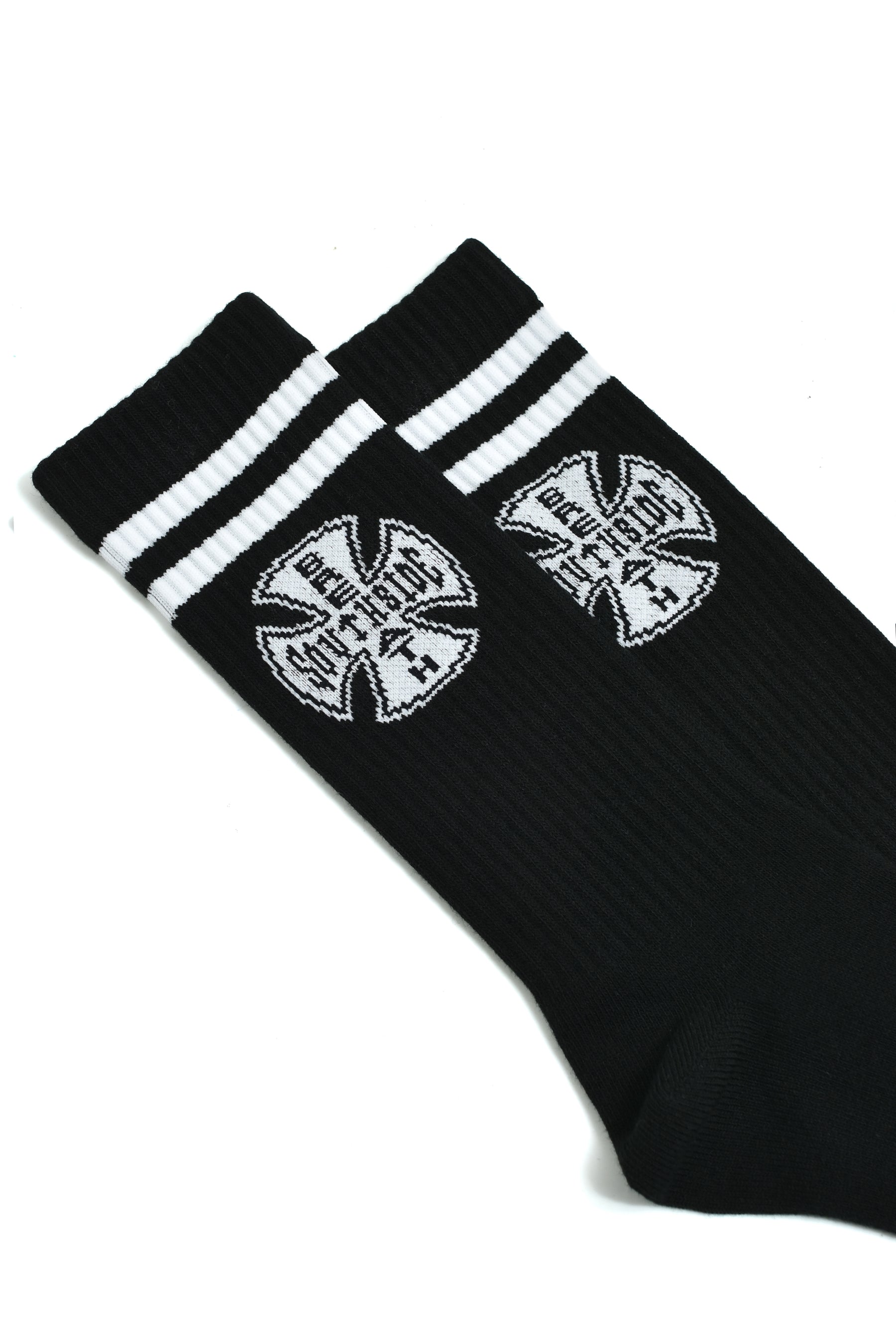 SOUTH SIDE CROSS LOGO SOCKS 2PACK / BLK&WHT