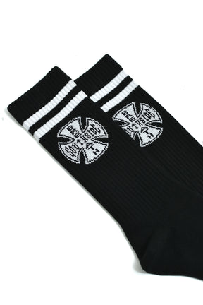 SOUTH SIDE CROSS LOGO SOCKS 2PACK / BLK&WHT