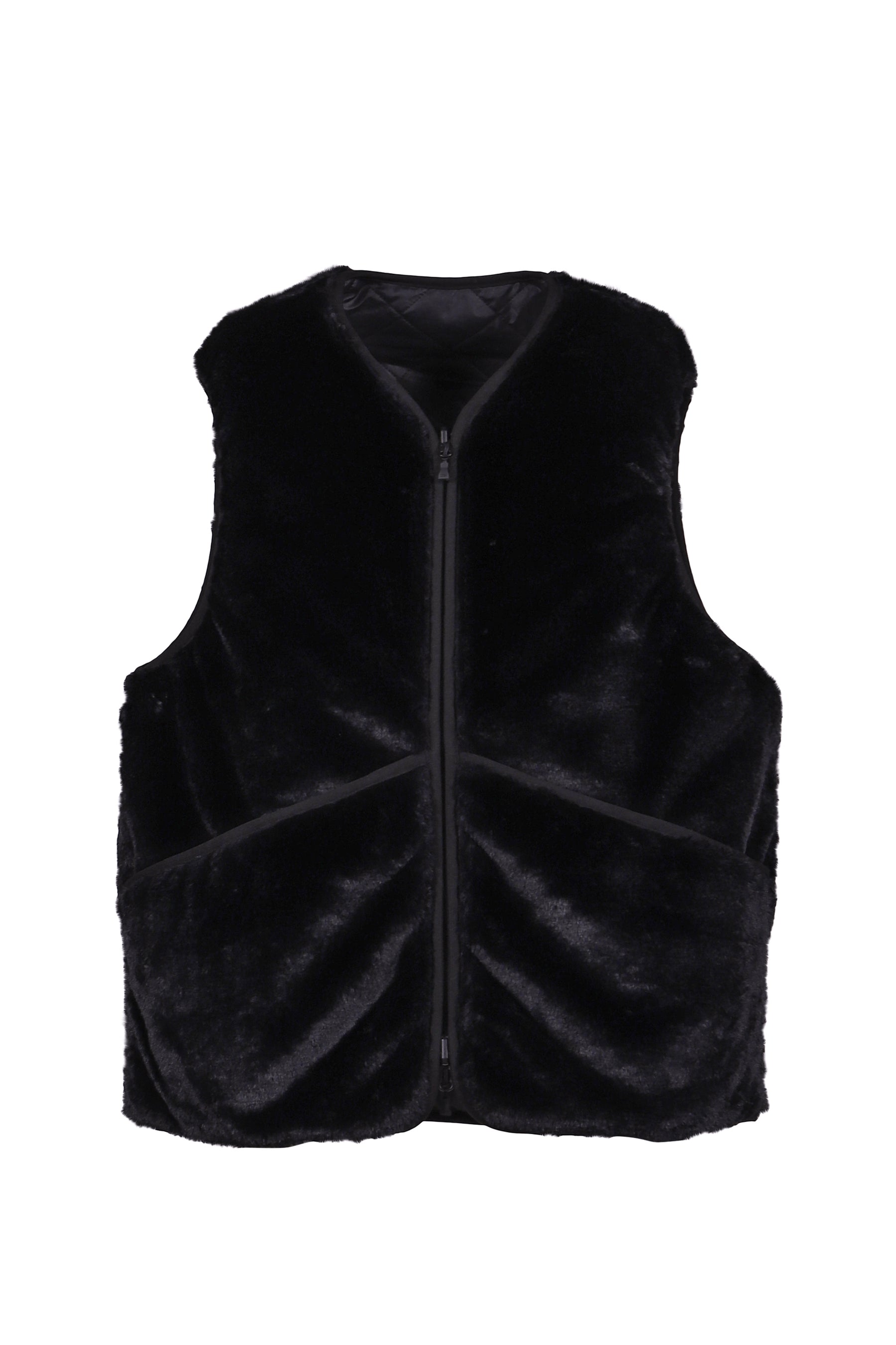 TECH REVERSIBLE BRITISH HUNTER FUR VEST / BLK 