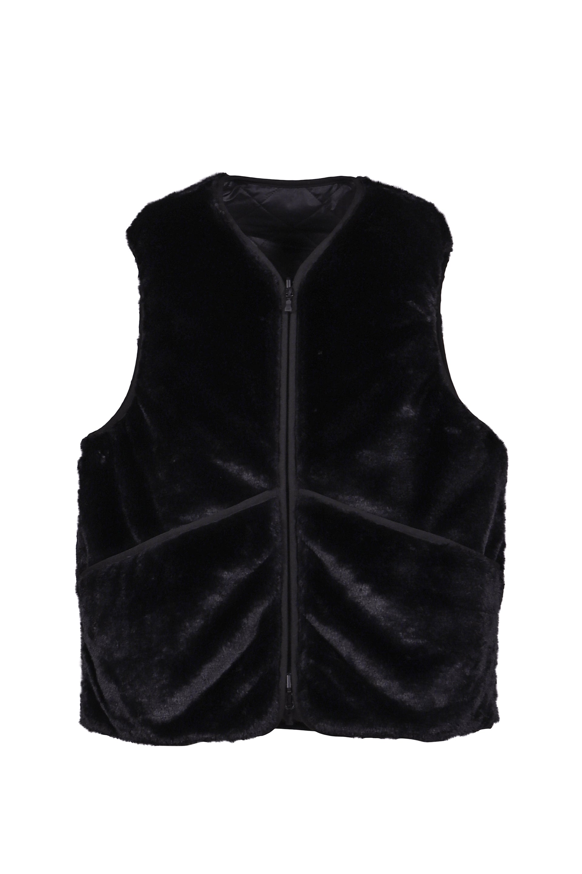 TECH REVERSIBLE BRITISH HUNTER FUR VEST / BLK