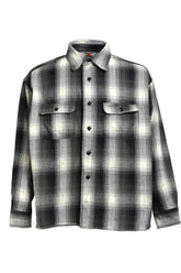 BB_FLANNEL SHIRT/CHECK / BLK