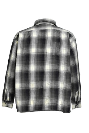 BB_FLANNEL SHIRT/CHECK / BLK